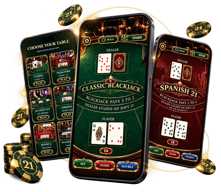 Blackjack: House of 21 gameplay